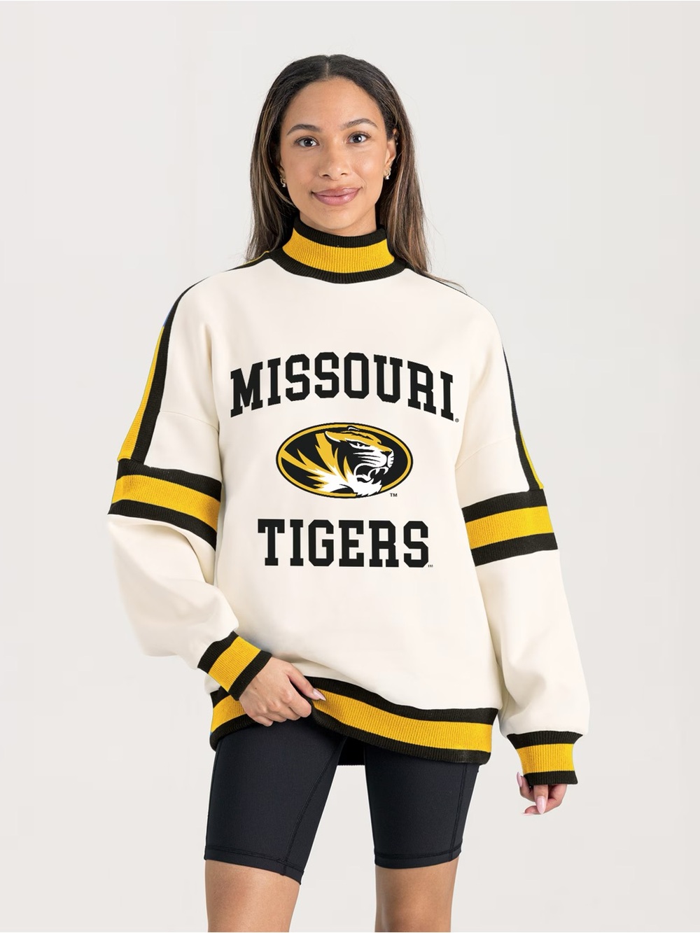 Missouri Tigers Cream & Black Eyed Logo Pullover Sweater | Great Quality!